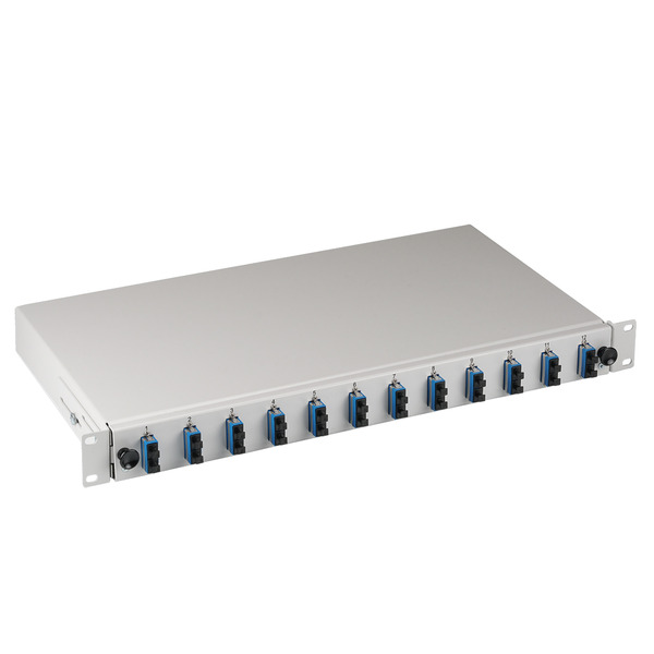 Spleißbox gr ausziehbar SC OS2 -- 12xPigtail & 6xDuplex-Kupplung