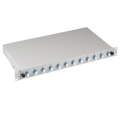 Spleißbox LC 9/125µm OS2 ausziehbar, 12 -- Pigtails / 6 Kupplungen
