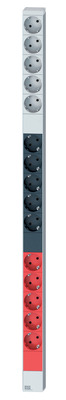Steckdosenleiste vertikal 15 x -- Schutzkontakt, 3-phasig, Stecker CEE 16