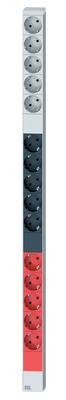 Steckdosenleiste vertikal 15 x Schutzkontakt -- 3-phasig, Stecker CEE 16