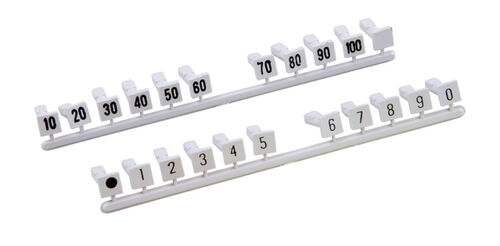 Steckziffernsatz, 1 Satz = 10 Stück, Aufdruck 10..100 Steckziffernsatz, 1 Satz = 10 Stück, Aufdruck 10..100
