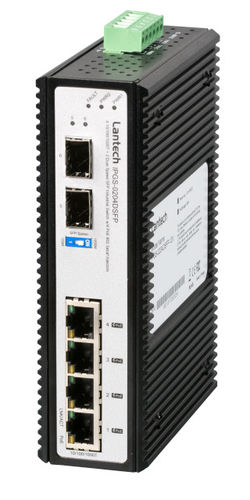 Switch 4x RJ45 10/100/1000Mbit/s PoE Plus + 2x SFP Dual Speed Port Switch 4x RJ45 10/100/1000Mbit/s PoE Plus + 2x SFP Dual Speed Port