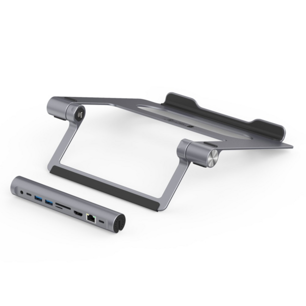 Techly 9 in 1 USB-C Docking Station -- USB3.1 Notebook Ständer