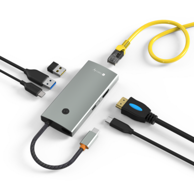 Techly Dockingstation 6-in-1 USB-C Hub --
