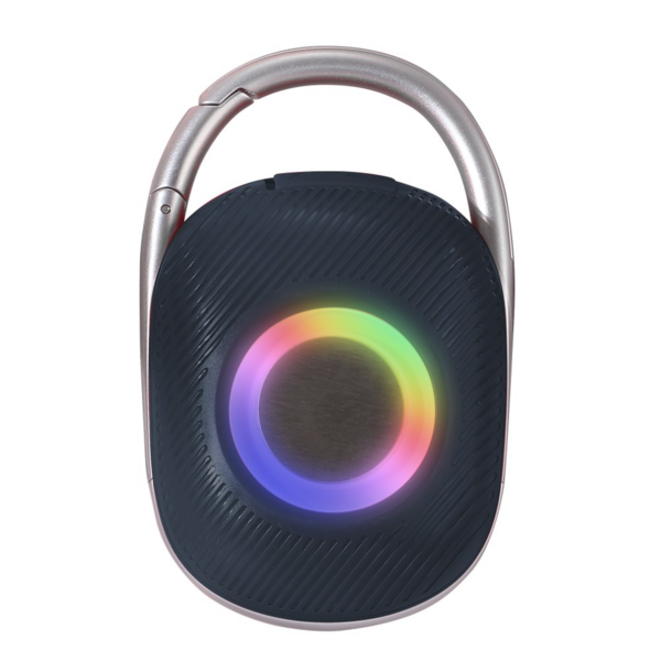 Techly Mini Wireless Speaker BT V5.3  -- Speaker LED Light Handsfree TF USB Black
