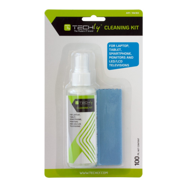 Techly Reinigungskit für Monitor, 150ml mit Mikrofasertuch Zubehör