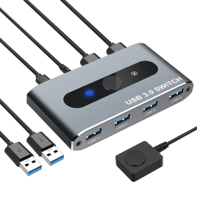 Techly USB 3.0 Switch 2 PC Eingänge 4 PC Ausgänge --