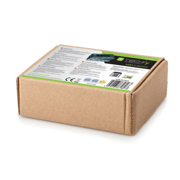 Techly USB 3.0 Switch 2 PC Eingänge 4 PC Ausgänge --