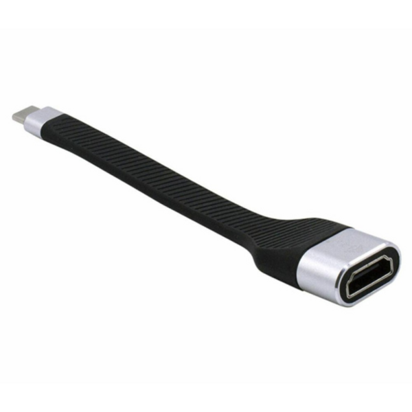 Techly USB-C Stecker auf HDMI-Buchse -- kurz, flaches FPC Kabel