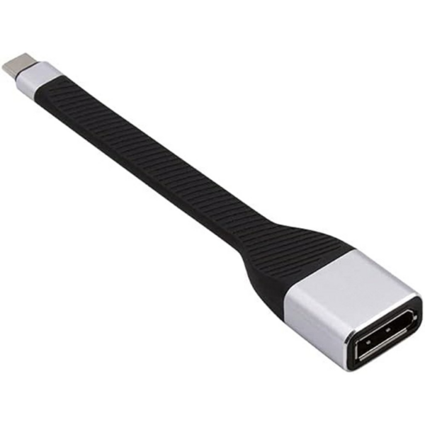 Techly USB-C Stecker zu Displayport Buchse -- kurz, flaches FPC Kabel