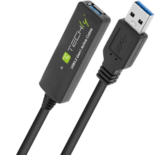 Techly Verlängerungskabel USB3.2, SuperSpeed+ 20m USB