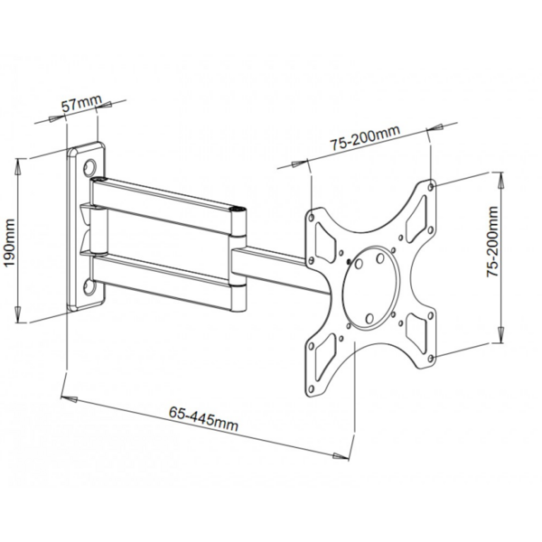 Techly Wandhalterung für 19-37