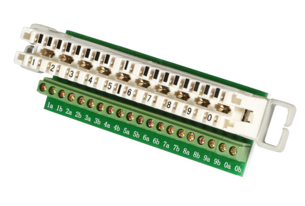 Telekom + LSA Systeme  Adapter Trennleiste 10DA / LSA, Schraubklemme - 1 VPE = 8 Stück Telekom + LSA Systeme