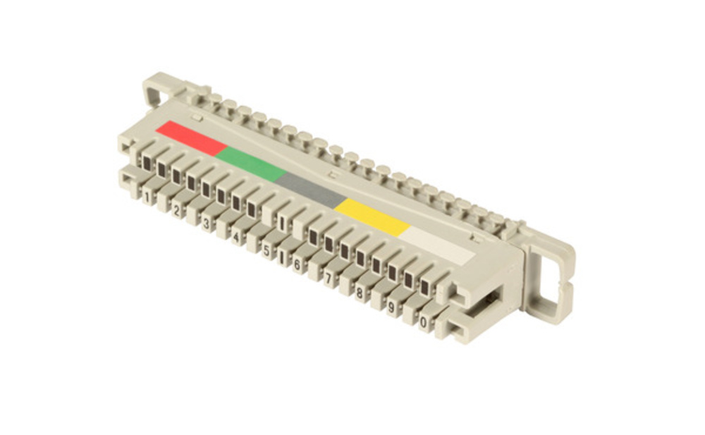 Telekom + LSA Systeme  LSA-Anschlussleiste 2/10 zu 10DA mit, Farbcode - 1 VPE = 10 Stück Telekom + LSA Systeme