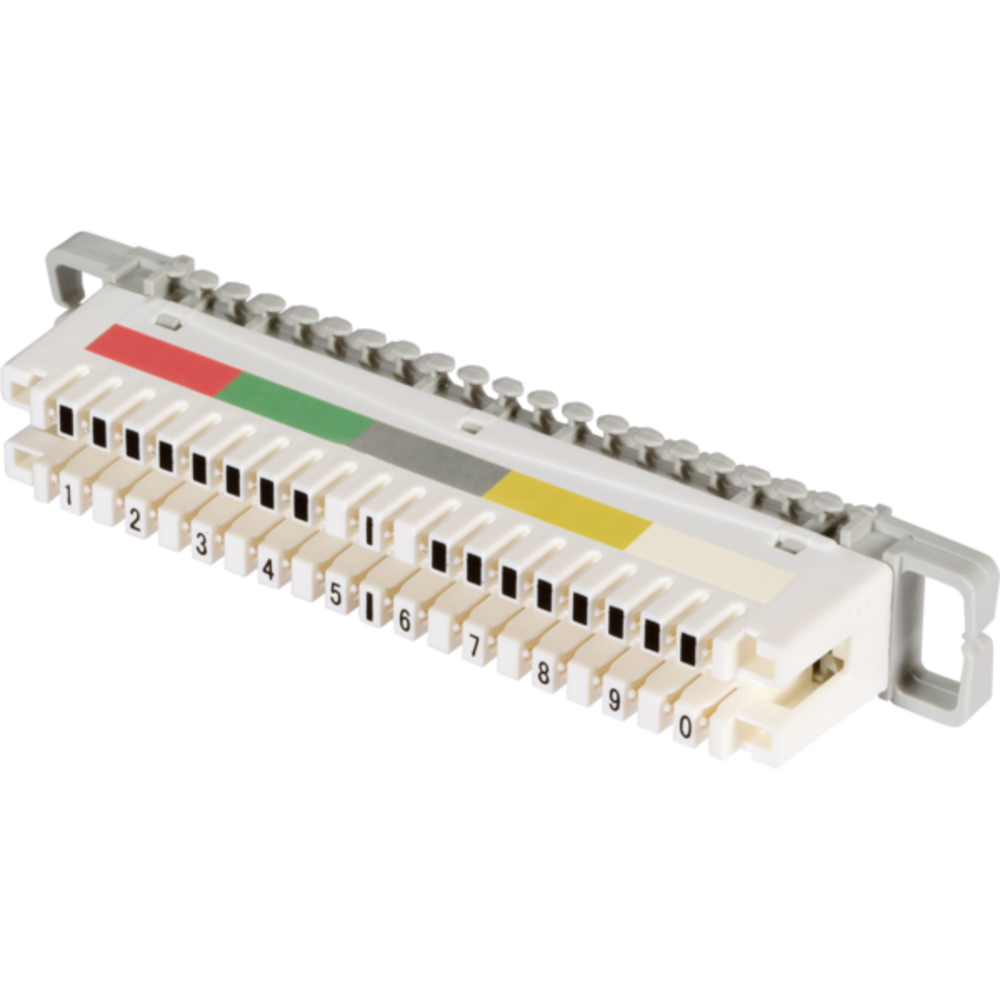 Telekom + LSA Systeme  LSA-Trennleiste 2/10 zu 10DA mit, Farbcode - 1 VPE = 10 Stück Telekom + LSA Systeme