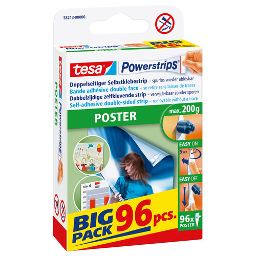 tesa® Powerstrips, POSTER BIGPACK, weiß