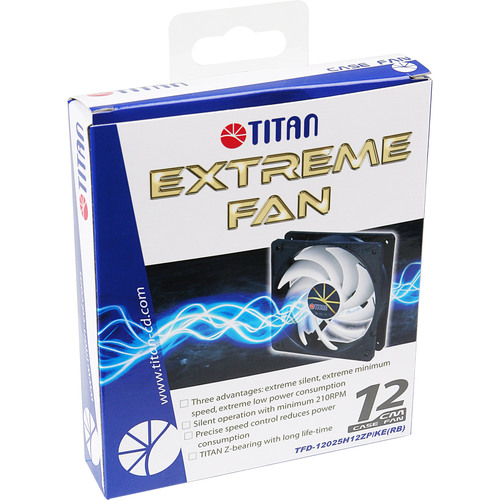 Titan TFD-12025H12ZP/KE(RB) Lüfter 120x120x25mm, Extreme Fan, mit PWM, leise