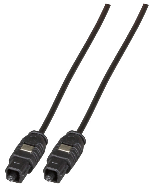 Toslink 2,2mm, 1m, POF-Kabel 2,2mm, schwarz