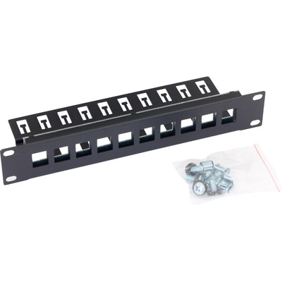 Triton RAB-PP-X03-C1 10 Patchpanel 1HE, Leerblech für max. 10 Keystone, schwarz Triton RAB-PP-X03-C1 10 Patchpanel 1HE, Leerblech für max. 10 Keystone, schwarz