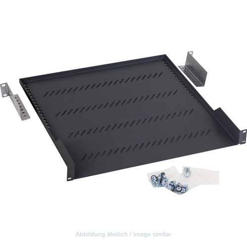 Triton RAB-UP-850-A1 19 Fachboden 1HE, 850mm, 40kg, schwarz Zubehör Stand- / Wandschränke