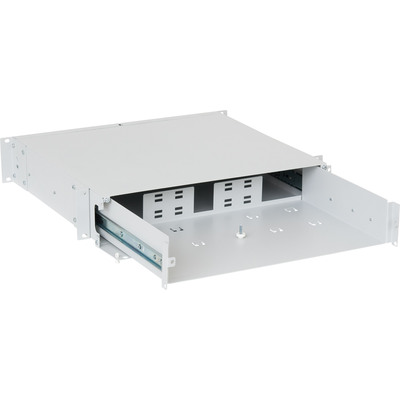 Triton RAC-FO-X65-A1 19 LWL-Gehäuse ausziehbar 2HE, ohne Frontplatte, grau