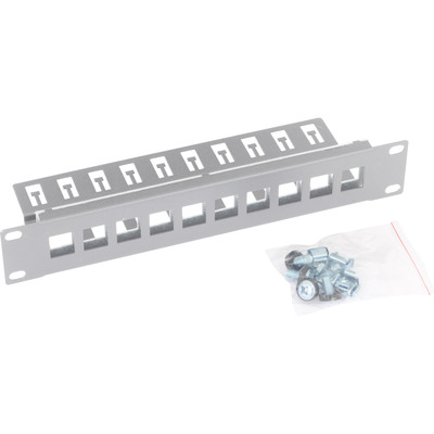 Triton RAC-PP-X03-C1 10 Patchpanel 1HE, Leerblech für max. 10 Keystone, grau (Produktbild 1)