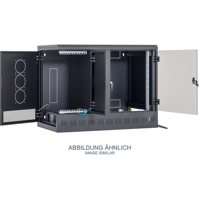 Triton RFA-12-A95-BAX-A13 19 Wandschrank 3-in-1, 12+6+3HE, 745mm hoch, schwarz (Produktbild 1)