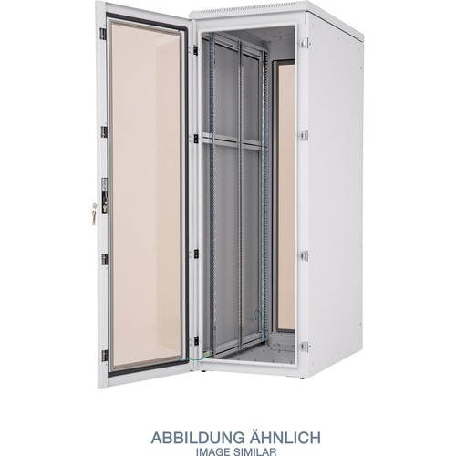 Triton RIE-32-A68-CCX-N1 19 Standschrank 32HE/600x800, IP54, Glastür, grau