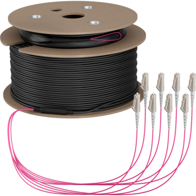 Trunkkabel U-DQ(ZN)BH OM4 8G (1x8) LC-LC -- 60m Dca LSZH