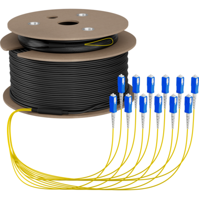 Trunkkabel U-DQ(ZN)BH OS2 12E (1x12) SC-SC -- 110m Dca LSZH G657A1