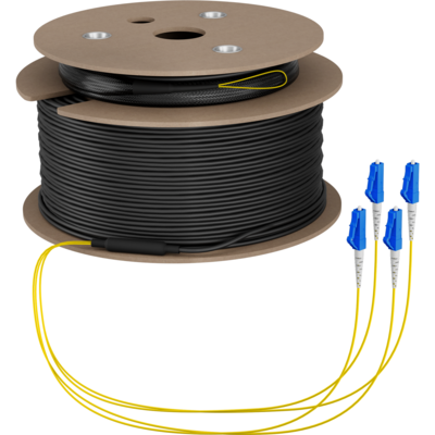 Trunkkabel U-DQ(ZN)BH OS2 4E (1x4) LC-LC -- 80m Dca LSZH G657A1