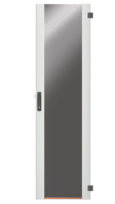 Tür für PRO 42HE, B=600, Glas, 1-teilig, SH, RAL7035, mit Schwenkhebel