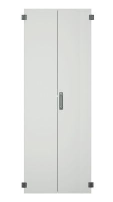 Tür für PRO 42HE, B=800, Stahl, 2-teilig, SH, RAL7035, mit Schwenkhebel