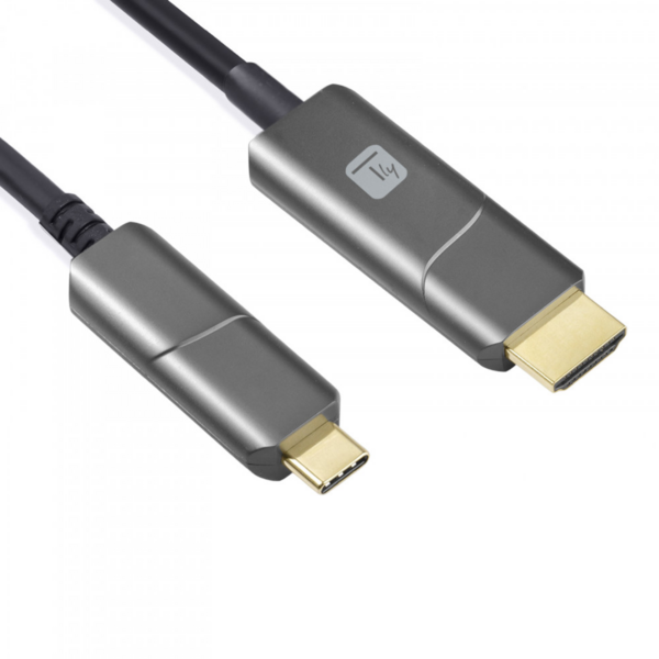 Type C auf HDMl 2.0 AOC Kabel, 10m, schwarz