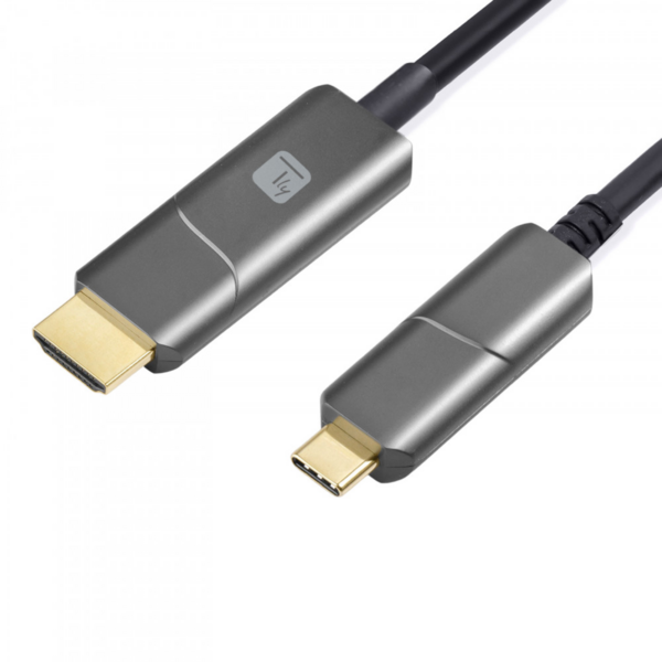 Type C auf HDMl 2.0 AOC Kabel, 20m, schwarz HDMI