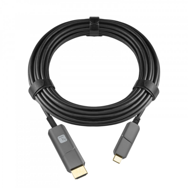 Type C auf HDMl 2.0 AOC Kabel, 30m, schwarz