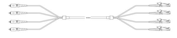 U-DQ(ZN) BH G657A 8E 9/125µm SC - E2000® , 1,0m Glasfaser Trunkkabel