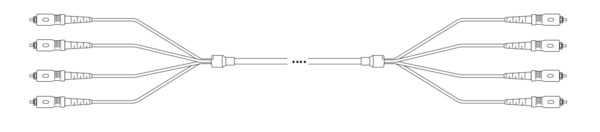U-DQ(ZN) BH OM1 62.5/125µm SC/SC 24G, 1,0m Glasfaser Trunkkabel