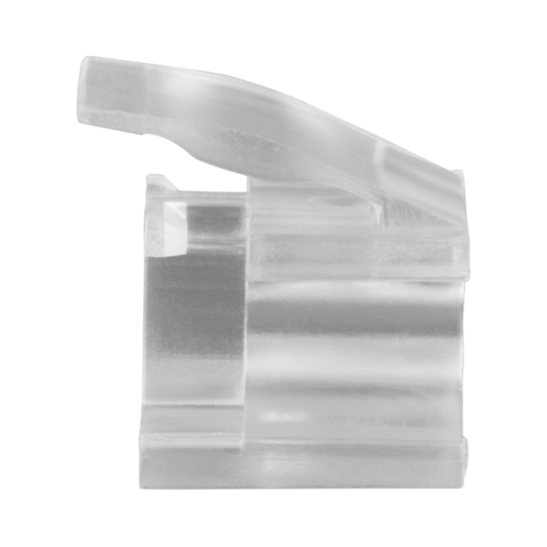 Universal Clip für LC Duplex -- transparent, wieder lösbar