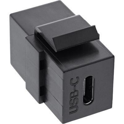 USB 3.1 Snap-In Einsatz, USB-C Buchse / Buchse, schwarz USB 3.1 Snap-In Einsatz, USB-C Buchse / Buchse, schwarz