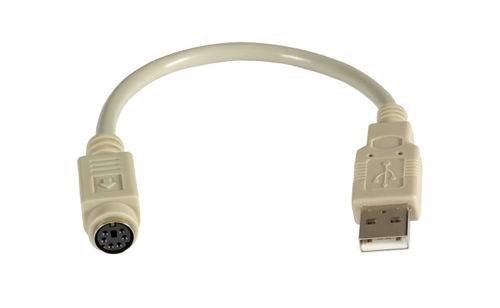 USB-A - Mini DIN (6polig), St.-Bu., 0,2m, beige