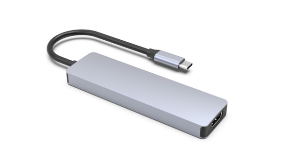 USB-C-Dockingstation 5in1, für 1 Monitor, Alu,2xUSB3.0/USB-C/HDMI/PD