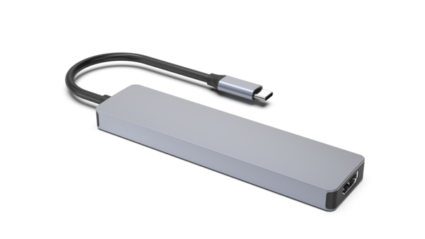 USB-C-Dockingstation 7in1, für 1 Monitor, Alu,2xUSB3.0/USB-C/HDMI/PD/CR