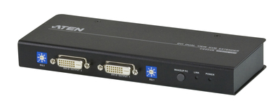 USB DVI Dual View KVM Extender Audio + RS-232 (60m) USB DVI Dual View KVM Extender Audio + RS-232 (60m)