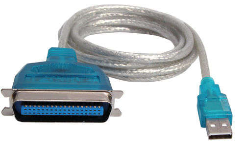 USB-Parallel IEEE1284B, aktiv, USB A - C36, St.-St., 1,8m