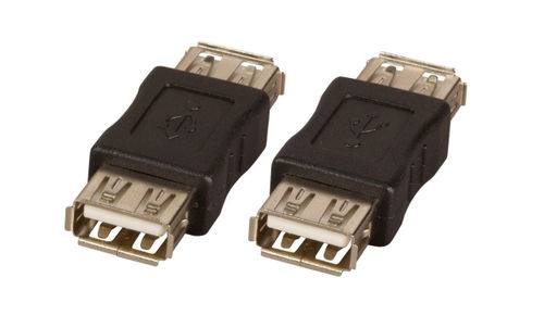 USB2.0-Adapter, Buchse A - Buchse A, schwarz