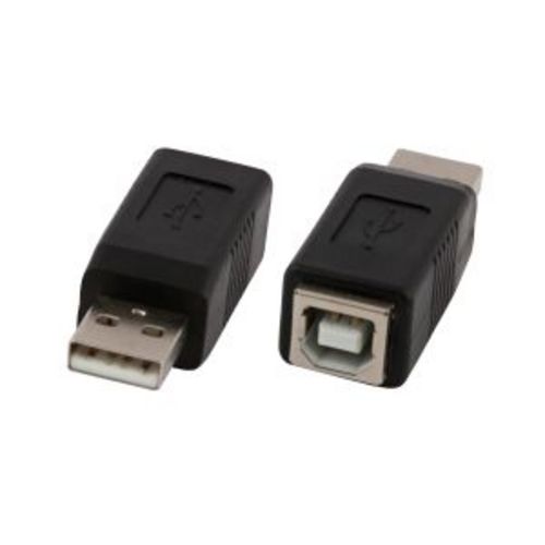 USB2.0-Adapter, Stecker A - Buchse B, schwarz