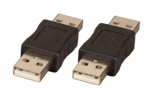 USB2.0-Adapter, Stecker A - Stecker A, beige