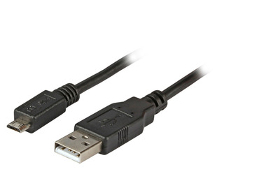 USB2.0 Anschlusskabel A-Micro-B 5pol. -- ,St.-St., 0,5m, schwarz, Classic