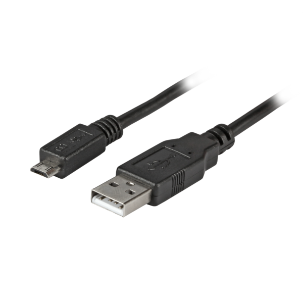 USB2.0 Anschlusskabel A-Micro-B 5pol., St.-St., 0,5m, schwarz, Premium USB